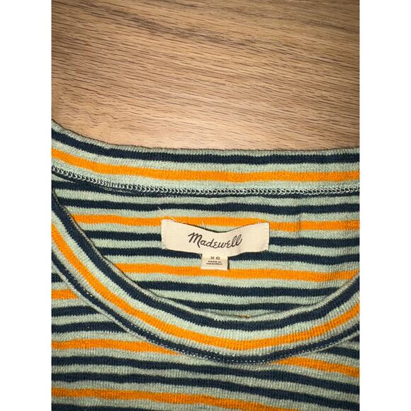 Madewell Audio Knot-Front Tank Top in Stripe in sea haze kokomo stripe size XS - Picture 4 of 4